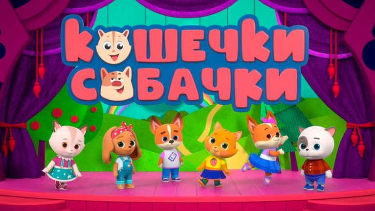 “猫狗朋友”动画片人物的豆袋懒人沙发