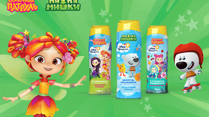 小小熊和美少女巡逻队的洗发水和沐浴用品