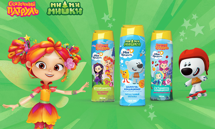 小小熊和美少女巡逻队的洗发水和沐浴用品